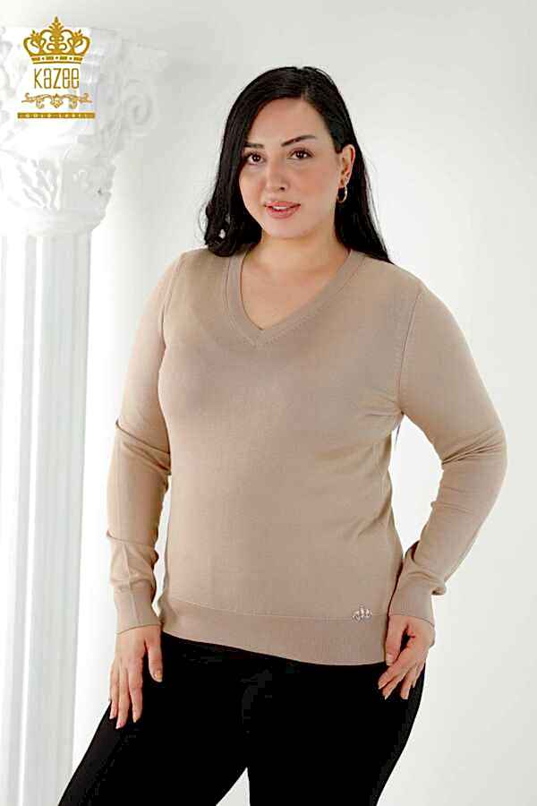 Reel Tekstil - 14GG Üretilen Viskon Elit Triko Basic Logolu Kadın Giyim - 30181 | Reel Tekstil