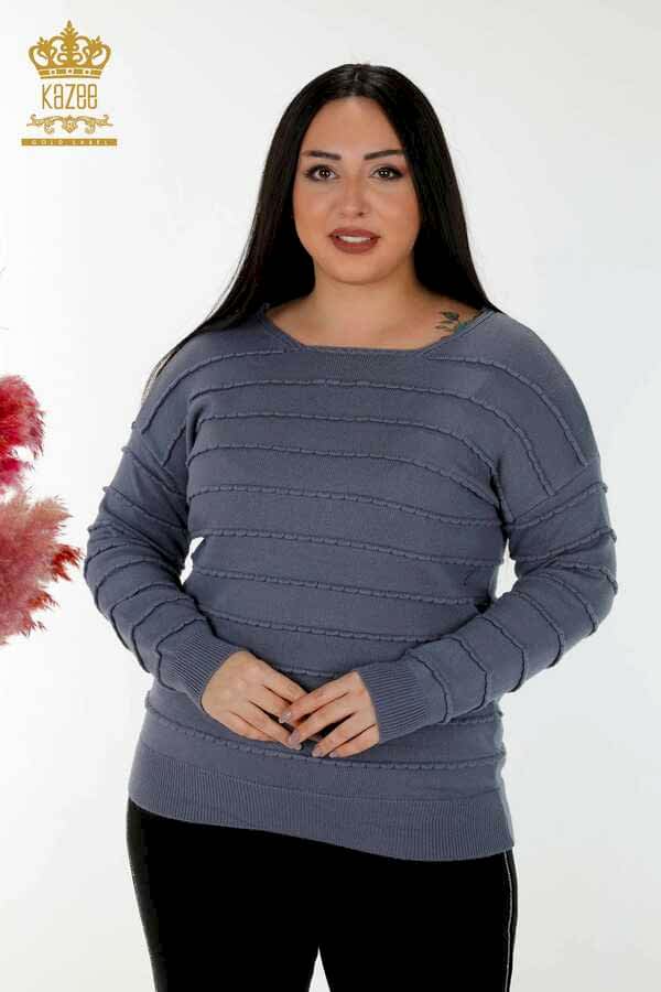 Reel Tekstil - 14GG Üretilen Viskon Elit Triko Bisiklet Yaka Kadın Giyim Üreticisi - 30169 | Reel Tekstil