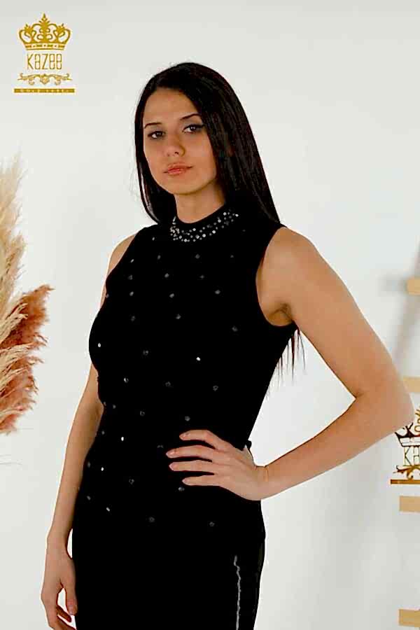 Reel Tekstil - 14GG Üretilen Viskon Elit Triko Sıfır Kol Kadın Giyim - 30041 | Reel Tekstil