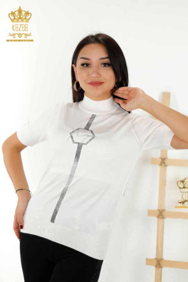 Reel Tekstil - 14GG Üretilen Viskon Elit Triko Taş İşlemeli Amerikan Model Kadın Giyim - 16639 | Reel Tekstil