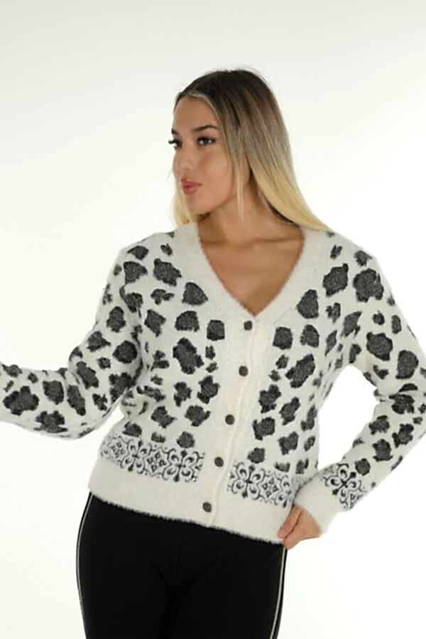 Reel Tekstil - 7GG Üretilen Yün Viskon Hırka Angora Kadın Giyim Üreticisi - 30666 | Reel Tekstil