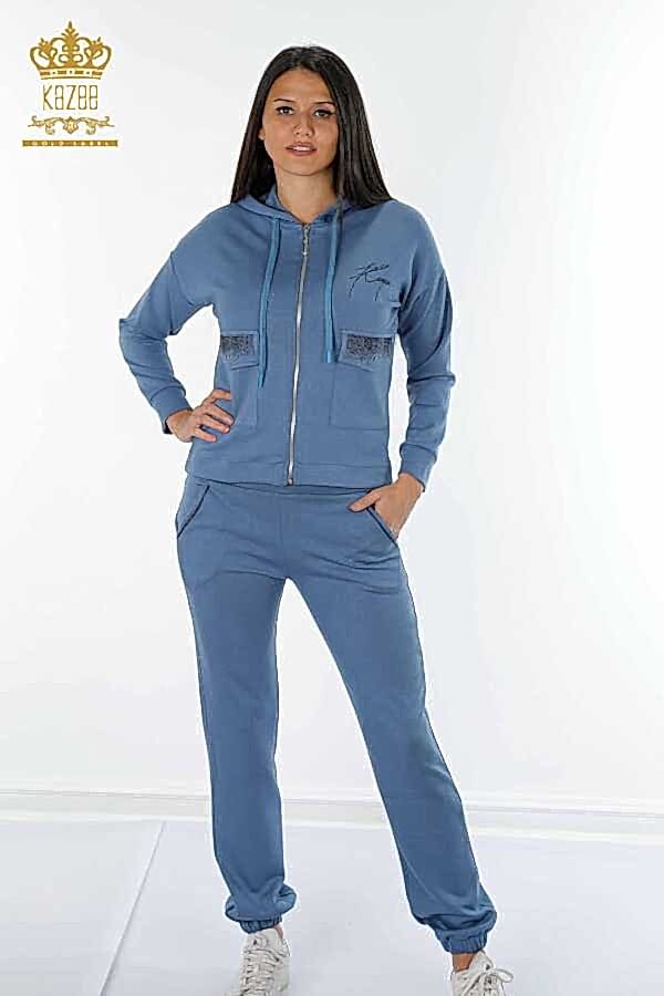 Reel Tekstil - Scuba ve İki İplikten Üretilen Eşofman Takım Fermuarlı Kadın Giyim Üreticisi - 17426 | Reel Tekstil