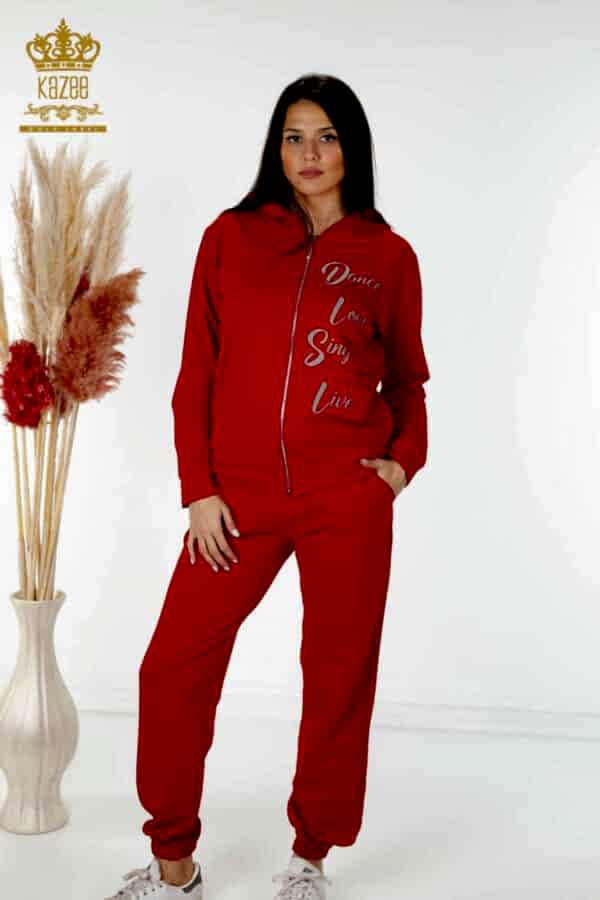 Reel Tekstil - Scuba ve İki İplikten Üretilen Eşofman Takım Fermuarlı Kadın Giyim Üreticisi - 17447 | Reel Tekstil