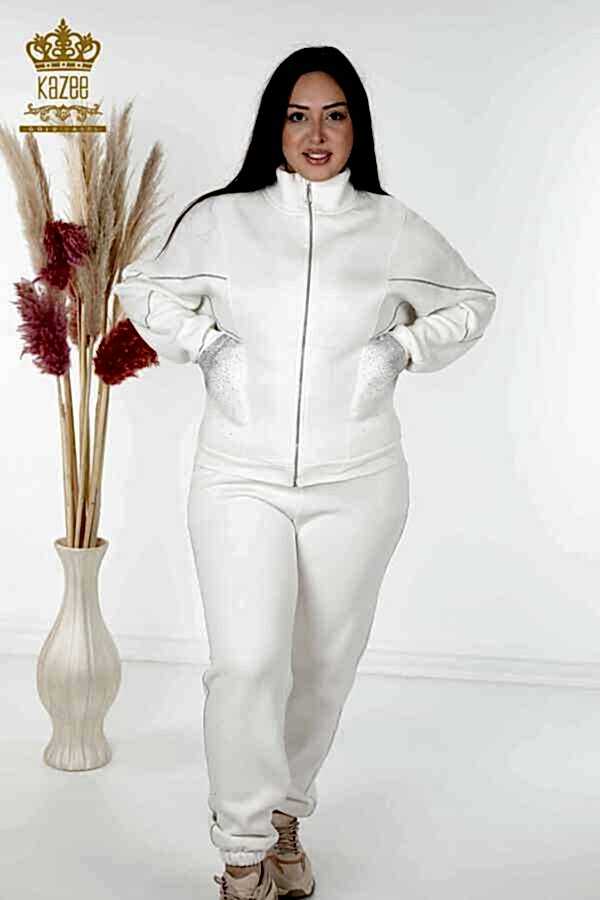 Reel Tekstil - Scuba ve İki İplikten Üretilen Eşofman Takım Fermuarlı Kadın Giyim Üreticisi - 17470 | Reel Tekstil