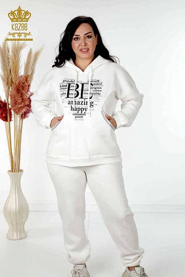 Reel Tekstil - Scuba ve İki İplikten Üretilen Eşofman Takım Kapüşonlu Kadın Giyim Üreticisi - 17469 | Reel Tekstil